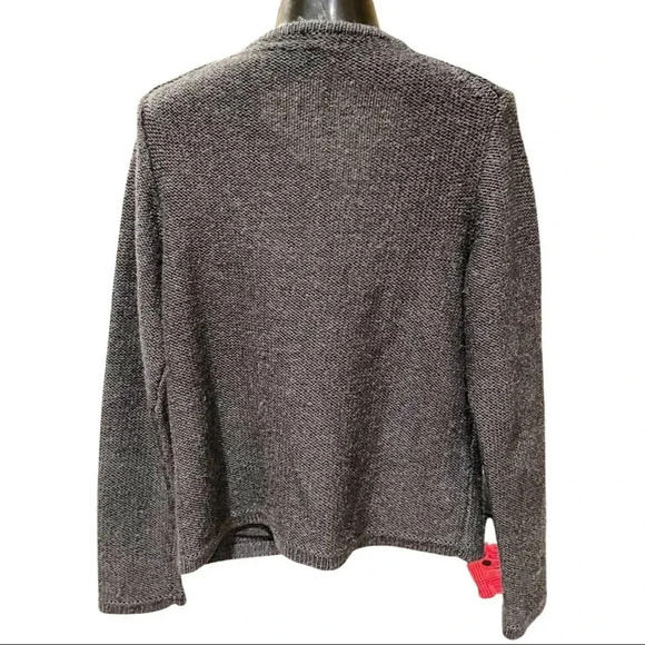 J.Crew 100% Wool Bow-Trim Cardigan Jacket – Charcoal Gray (Style 96538 • FA08) - Picture 3 of 11